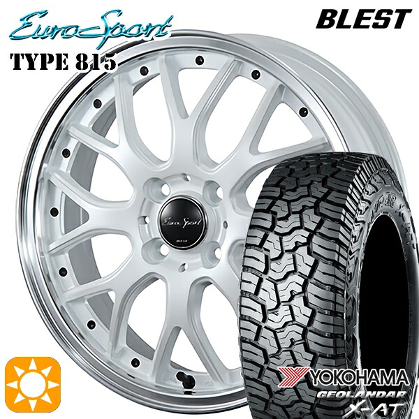 【取付対象】145R14C 85/83Q ヨコハマ ジオランダーX-AT G016 BLEST ユーロスポーツ タイプ815 パールホワイト 14インチ 4.5J 4H100 サマータイヤホイールセット |トレッド新横浜師岡店