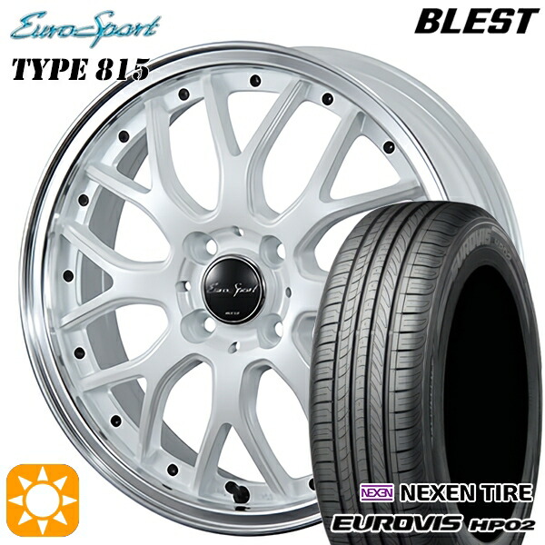 【取付対象】165/65R14 ネクセン ロードストーン ユーロビズ HP02 BLEST ユーロスポーツ タイプ815 パールホワイト 14インチ 4.5J 4H100 サマータイヤホイールセット