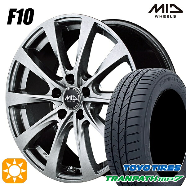 【取付対象】215/60R17 96H トーヨー トランパス mp7 MID ユーロスピード F10 メタリックグレー 17インチ 7.0J 5H114.3 サマータイヤホイールセット |トレッド新横浜師岡店