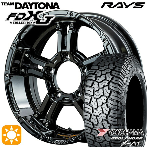 【取付対象】195R16C 104/102Q ヨコハマ ジオランダーX-AT G016 RAYS レイズ チームデイトナ FDX-J collection BNN 16インチ 5.5J 5H139.7 サマータイヤホイールセット