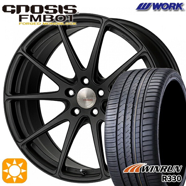 【取付対象】ハリアー アウトランダー 245/45R19 102W XL ウィンラン R330 WORK グノーシス FMB01 ブラックアノダイズド 19インチ 8.0J 5H114.3 サマータイヤホイールセット |トレッド新横浜師岡店