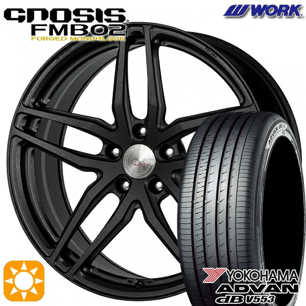 【取付対象】C-HR カローラクロス 225/45R19 96W XL ヨコハマ アドバンデシベル V553 WORK グノーシス FMB02 ブラックアノダイズド 19インチ 8.0J 5H114.3 サマータイヤホイールセット |トレッド新横浜師岡店