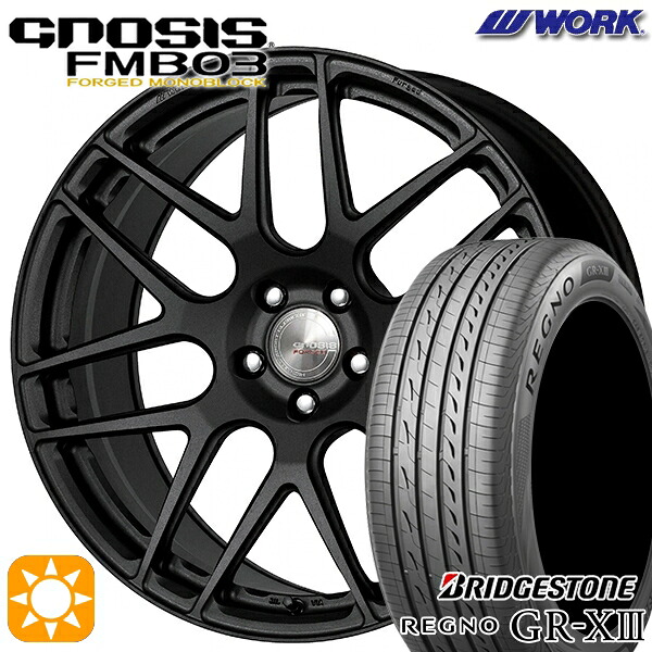 【取付対象】C-HR カローラクロス 225/45R19 96W XL ブリヂストン レグノ GR-X3 WORK グノーシス FMB03 ブラックアノダイズド 19インチ 8.0J 5H114.3 サマータイヤホイールセット ｜トレッド新横浜師岡店