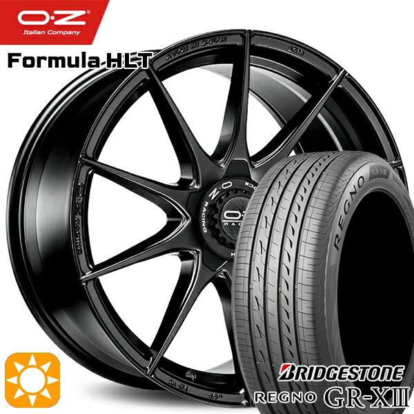 【取付対象】ベンツ Aクラス/CLA 225/45R18 95W XL ブリヂストン レグノ GR-X3 OZ フォーミュラ HLT マットブラック 18インチ 7.5J 5H112 サマータイヤホイールセット