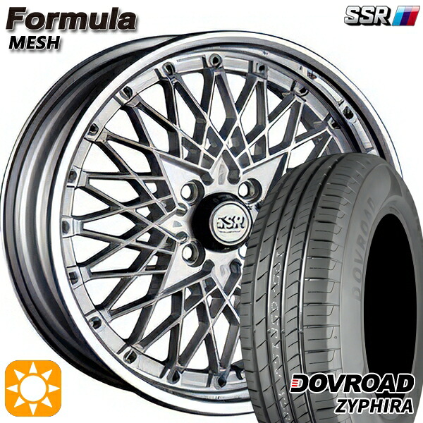 【取付対象】アクア クロスビー 185/55R16 83V DOVROAD ザイファイラ SSR フォーミュラ メッシュ FMシルバー 16インチ 6.0J 4H100 サマータイヤホイールセット ｜トレッド新横浜師岡店