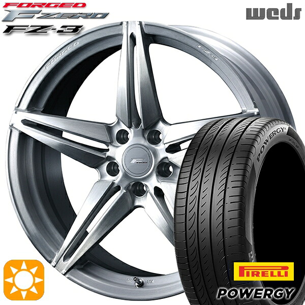 【取付対象】245/45R19 102W XL ピレリ パワジー Weds ウェッズ 鍛造 F ZERO FZ-3 ブラッシュド 19インチ 8.0J 5H114.3 サマータイヤホイールセット