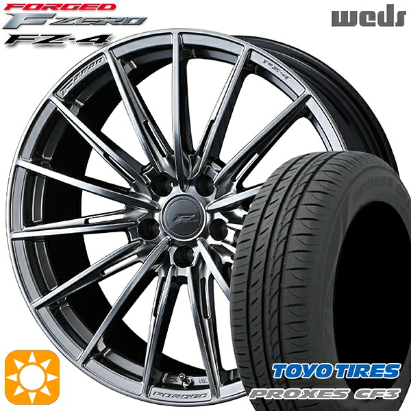 【取付対象】ジェイド アクセラ 225/40R18 92W XL トーヨー プロクセス CF3 Weds ウェッズ 鍛造 F ZERO FZ-4 ダイヤモンドブラック 18インチ 7.5J 5H114.3 サマータイヤホイールセット |トレッド新横浜師岡店