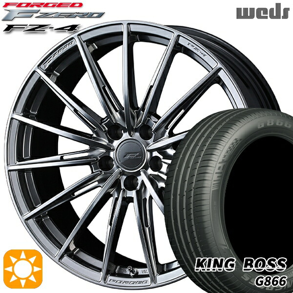 【取付対象】215/50R18 96W XL キングボス G866 Weds ウェッズ 鍛造 F ZERO FZ-4 ダイヤモンドブラック 18インチ 8.0J 5H114.3 サマータイヤホイールセット 143,400円