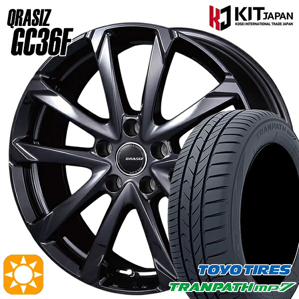 【取付対象】185/65R15 88H トーヨー トランパス mp7 コーセイ クレイシズ GC36F グロッシーブラック 15インチ 6.0J 5H114.3 サマータイヤホイールセット |トレッド新横浜師岡店