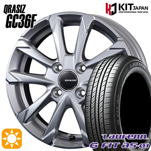 【取付対象】175/65R15 84H ラウフェン G FIT as-01 LH42 コーセイ クレイシズ GC36F ブライトシルバー 15インチ 5.5J 4H100 サマータイヤホイールセット ｜トレッド新横浜師岡店