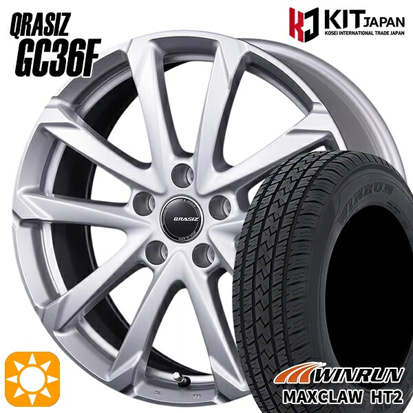【取付対象】225/65R17 102H ウィンラン マックスクロウ HT2 コーセイ クレイシズ GC36F ブライトシルバー 17インチ 7.0J 5H114.3 サマータイヤホイールセット