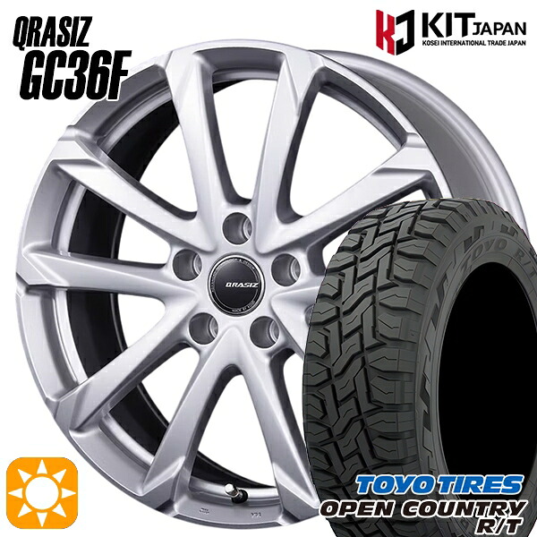 【取付対象】225/60R17 99Q トーヨー オープンカントリー R/T コーセイ クレイシズ GC36F ブライトシルバー 17インチ 7.0J 5H114.3 サマータイヤホイールセット