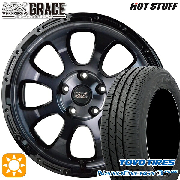 【取付対象】ヤリスクロス 205/65R16 95H トーヨー ナノエナジー3プラス HotStuff マッドクロス グレイス BKC/BK 16インチ 7.0J 5H114.3 サマータイヤホイールセット |トレッド新横浜師岡店
