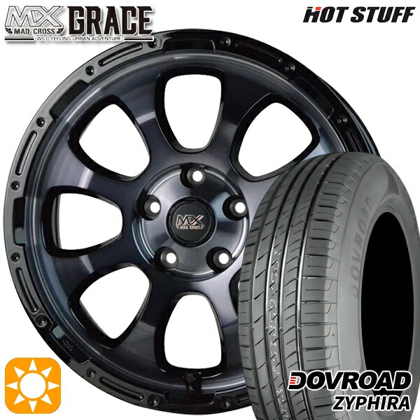 【取付対象】215/65R16 98H DOVROAD ザイファイラ HotStuff マッドクロス グレイス BKC/BK 16インチ 7.0J 5H114.3 サマータイヤホイールセット