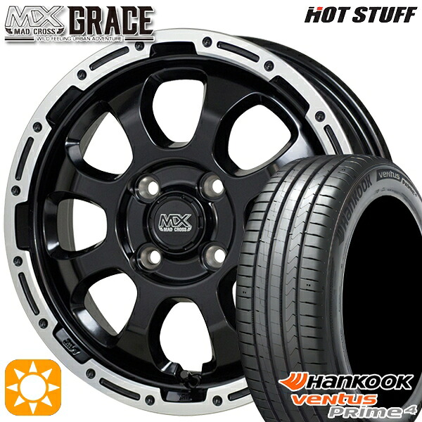 【取付対象】195/65R16 92V ハンコック veNtus PRime4 K135 HotStuff マッドクロス グレイス GB/P 16インチ 6.0J 4H100 サマータイヤホイールセット |トレッド新横浜師岡店