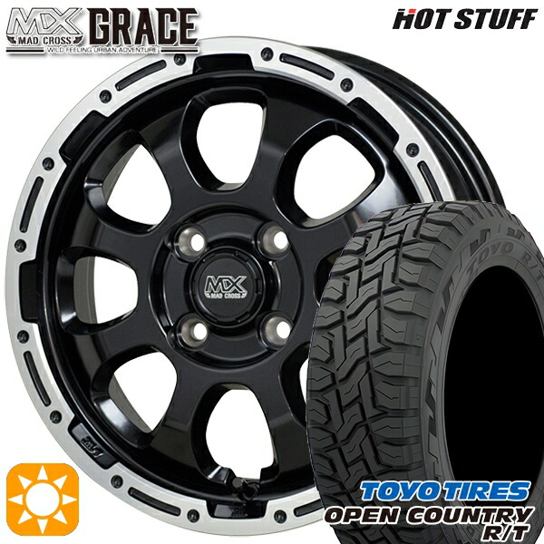 【取付対象】アクア クロスビー 175/60R16 82Q トーヨー オープンカントリー R/T HotStuff マッドクロス グレイス GB/P 16インチ 6.0J 4H100 サマータイヤホイールセット ｜トレッド新横浜師岡店