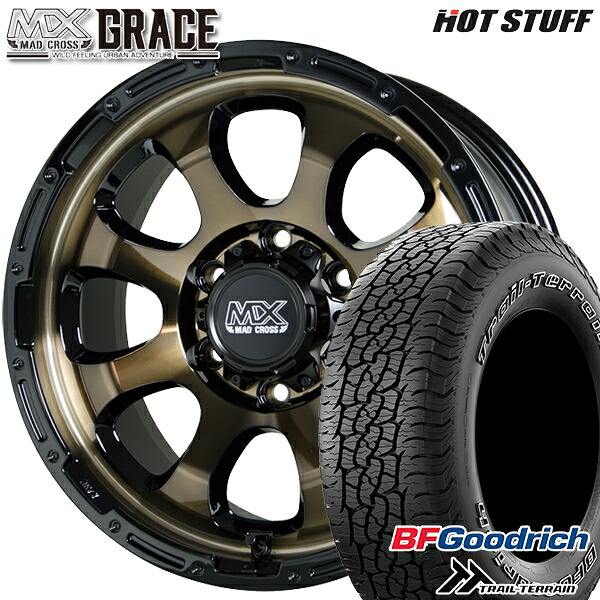 【取付対象】プラド 265/65R17 112T ORWL BFグッドリッチ トレールテレーン HotStuff マッドクロス グレイス BRC/BK 17インチ 8.0J 6H139.7 サマータイヤホイールセット