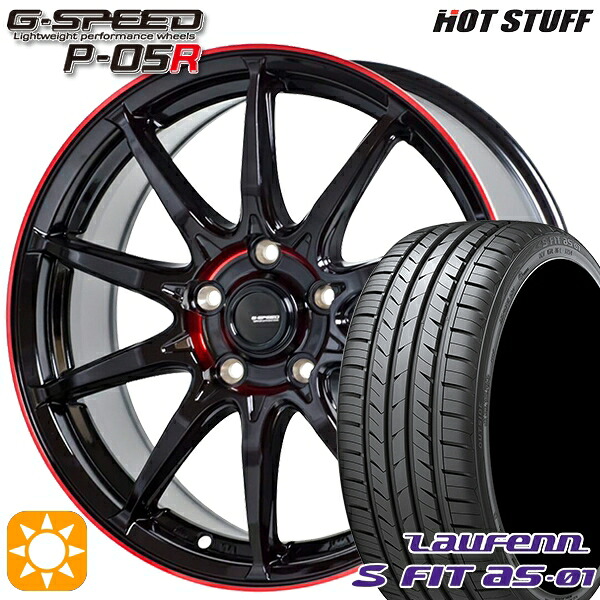 【取付対象】オデッセイ レヴォーグ 225/45R18 91W ラウフェン S FIT aS-01 LH02 HotStuff ジースピード P-05R ブラックレッドクリア 18インチ 8.0J 5H114.3 サマータイヤホイールセット |トレッド新横浜師岡店