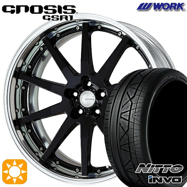 【取付対象】245/30R22 92W XL ニットー インヴォ INVO WORK グノーシス GSR1 ブラック/アウトサイドポリッシュ 22インチ 8.5J 5H114.3 サマータイヤホイールセット ｜トレッド新横浜師岡店 275,040円