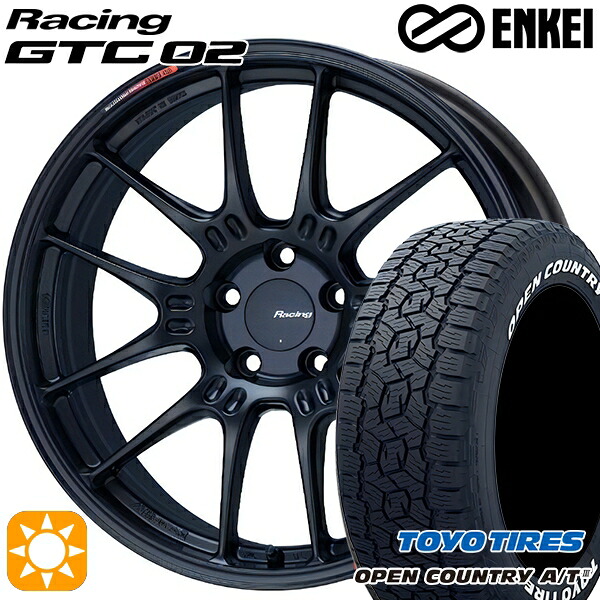 【取付対象】245/65R17 111H XL トーヨー オープンカントリーA/T3 ホワイトレター ENKEI エンケイ レーシング GTC02 マットブラック 17インチ 7.5J 5H114.3 サマータイヤホイールセット |トレッド新横浜師岡店