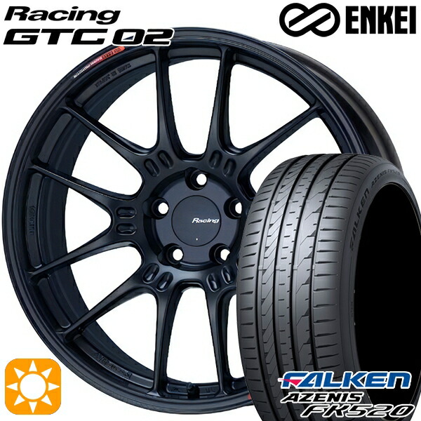 【取付対象】プリウスα クラウン 235/35R19 91Y XL ファルケン アゼニス FK520 ENKEI エンケイ レーシング GTC02 マットブラック 19インチ 8.0J 5H114.3 サマータイヤホイールセット 169,550円