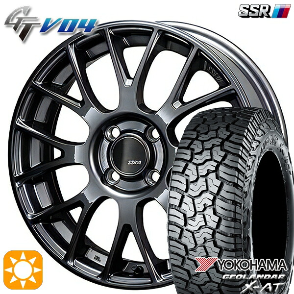 【取付対象】165/60R15 77H ヨコハマ ジオランダーX-AT G016 SSR GTV04 メタリックグレー 15インチ 5.0J 4H100 サマータイヤホイールセット