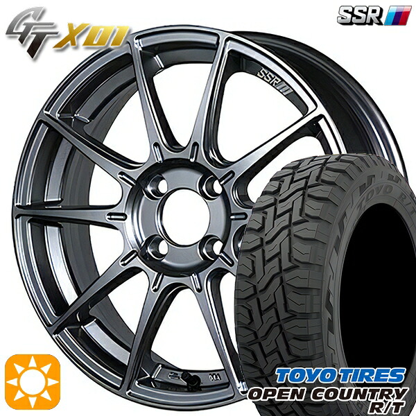 【取付対象】アクア クロスビー 175/60R16 82Q トーヨー オープンカントリー R/T SSR GTX01 ダークシルバー 16インチ 6.5J 4H100 サマータイヤホイールセット