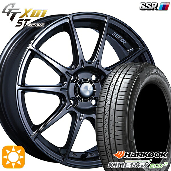 【取付対象】165/50R15 72V ハンコック KlnERGy ECO2 K435 SSR GTX01 R/STspec ダークガンメタ 15インチ 5.0J 4H100 サマータイヤホイールセット ｜トレッド新横浜師岡店