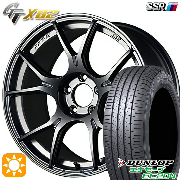 【取付対象】195/50R16 88V XL ダンロップ エナセーブ EC204 SSR GTX02 ダークシルバー 16インチ 6.5J 4H100 サマータイヤホイールセット 99,880円