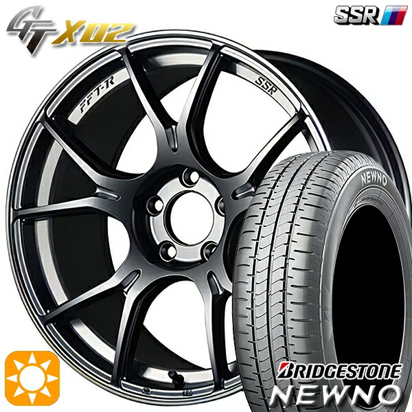 【取付対象】175/60R16 82H ブリヂストン ニューノ SSR GTX02 ダークシルバー 16インチ 6.5J 4H100 サマータイヤホイールセット ｜トレッド新横浜師岡店