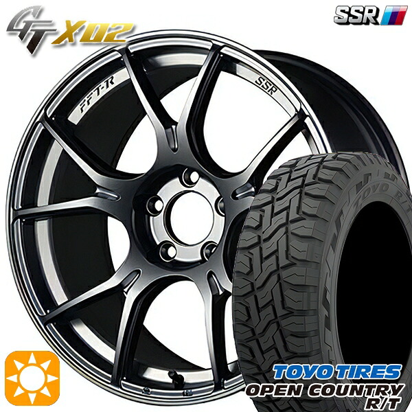 【取付対象】アクア クロスビー 175/60R16 82Q トーヨー オープンカントリー R/T SSR GTX02 ダークシルバー 16インチ 6.5J 4H100 サマータイヤホイールセット