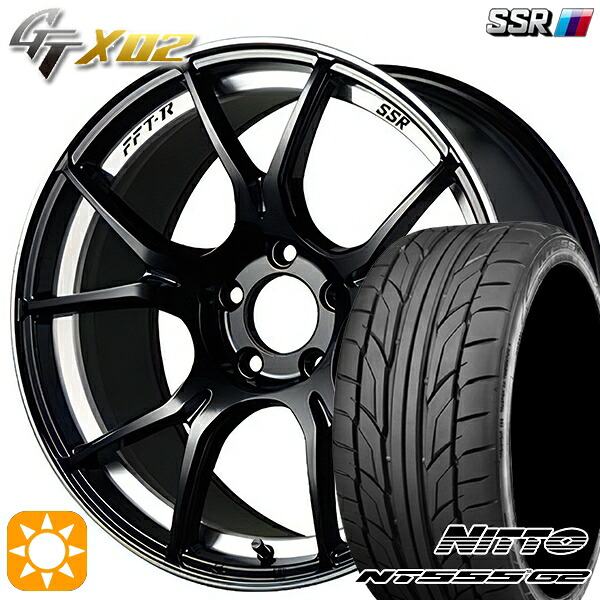 【取付対象】205/45R17 88W XL ニットー NT555 G2 SSR GTX02 グロスブラック 17インチ 7.0J 4H100 サマータイヤホイールセット