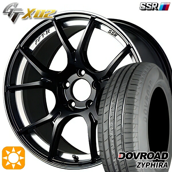 【取付対象】アクア クロスビー 185/55R16 83V DOVROAD ザイファイラ SSR GTX02 グロスブラック 16インチ 6.5J 4H100 サマータイヤホイールセット ｜トレッド新横浜師岡店