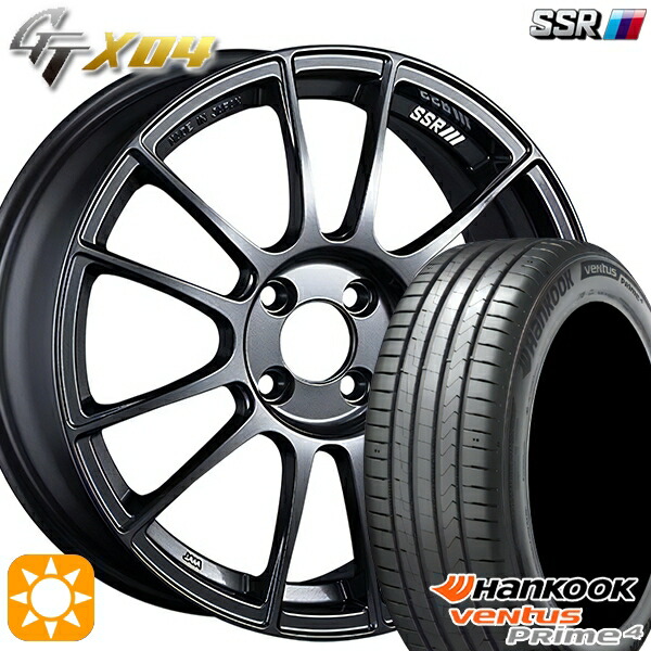 【取付対象】195/65R16 92V ハンコック veNtus PRime4 K135 SSR GTX04 ダークガンメタ 16インチ 6.5J 4H100 サマータイヤホイールセット