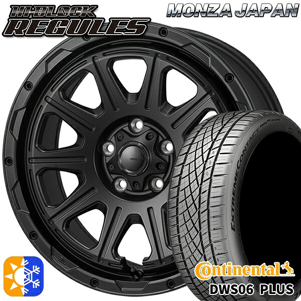 リーフ レヴォーグ 215/50R17 95W XL コンチネンタル DWS06+ モンツァ ハイブロック レグルス 17インチ 7.5J 5H114.3 サテンブラック オールシーズンタイヤホイールセット