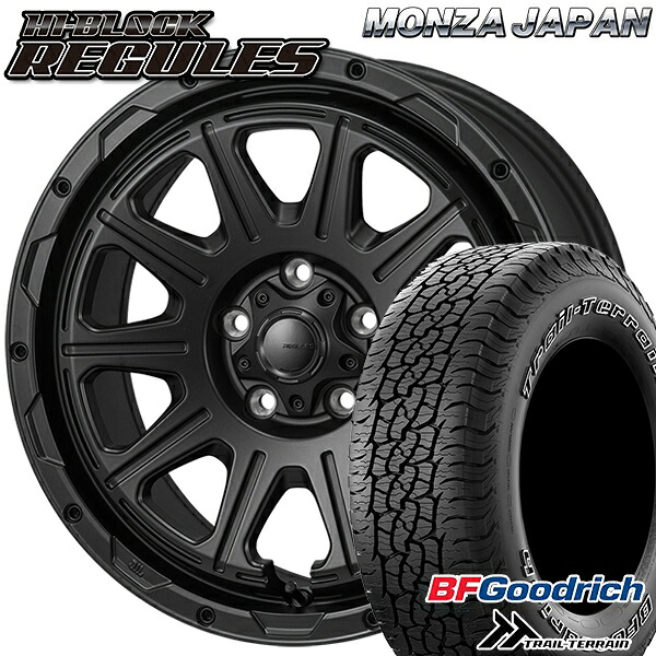 【取付対象】245/65R17 111T ORWL BFグッドリッチ トレールテレーン モンツァ ハイブロック レグルス サテンブラック 17インチ 7.5J 5H114.3 サマータイヤホイールセット ｜トレッド新横浜師岡店