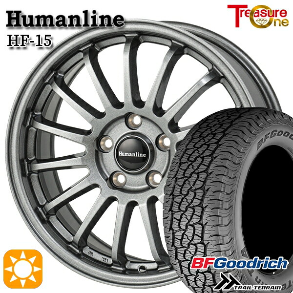【取付対象】20/30系アルファードヴェルファイア 235/60R18 107H XL RBL BFグッドリッチ トレールテレーン トレジャーワン ヒューマンライン HF15 ダークグレー 18インチ 7.0J 5H114.3 サマータイヤホイールセット