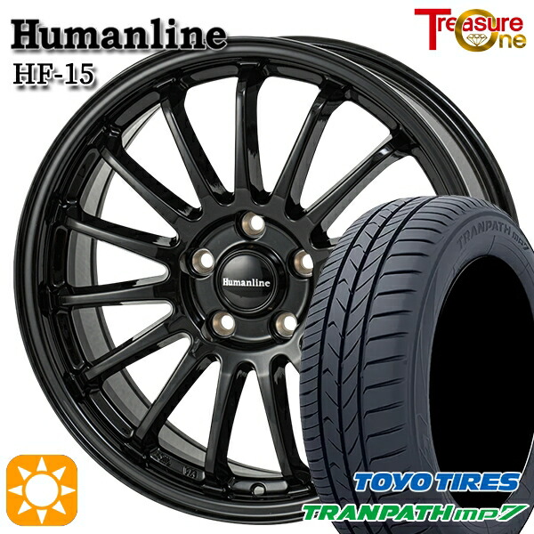 【取付対象】C-HR レガシィB4 225/50R18 95V トーヨー トランパス mp7 トレジャーワン ヒューマンライン HF15 ブラック 18インチ 7.0J 5H114.3 サマータイヤホイールセット |トレッド新横浜師岡店