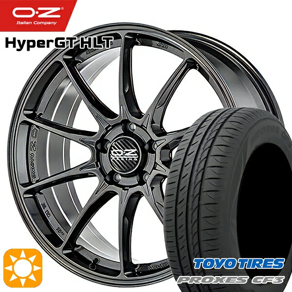 【取付対象】ベンツ Aクラス/CLA 225/45R18 95W XL トーヨー プロクセス CF3 OZ ハイパーGT HLT スターグラファイト 18インチ 7.5J 5H112 サマータイヤホイールセット |トレッド新横浜師岡店