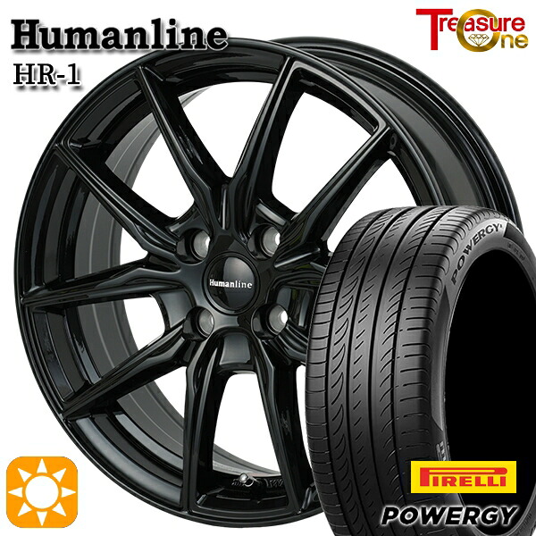 【取付対象】N-BOX ウェイク 165/55R15 75H ピレリ パワジー トレジャーワン ヒューマンライン HR1 ブラック 15インチ 4.5J 4H100 サマータイヤホイールセット |トレッド新横浜師岡店