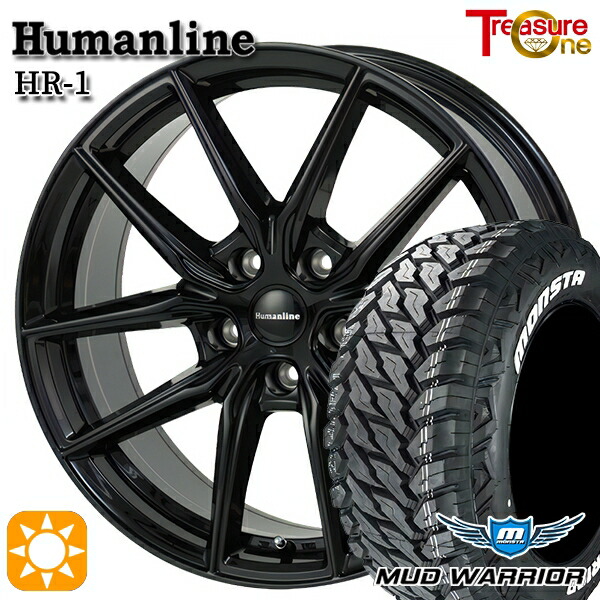 【取付対象】デリカD5 235/70R16 104/101Q LT RWL モンスタ マッドウォーリアー トレジャーワン ヒューマンライン HR1 ブラック 16インチ 6.5J 5H114.3 サマータイヤホイールセット ｜トレッド新横浜師岡店