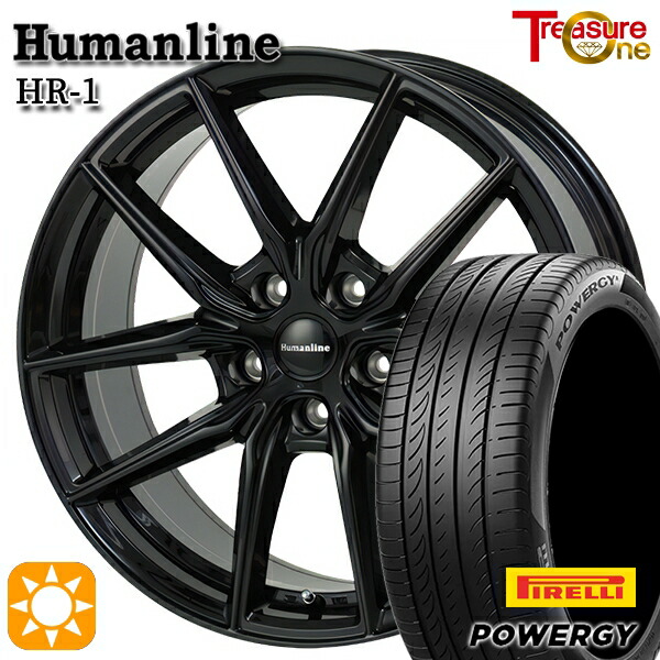 【取付対象】ヤリスクロス 205/65R16 95H ピレリ パワジー トレジャーワン ヒューマンライン HR1 ブラック 16インチ 6.5J 5H114.3 サマータイヤホイールセット