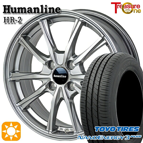 【取付対象】195/45R16 80W トーヨー ナノエナジー3プラス トレジャーワン ヒューマンライン HR2 ダークグレー 16インチ 6.0J 4H100 サマータイヤホイールセット |トレッド新横浜師岡店
