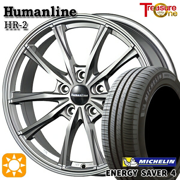 【取付対象】エスクァイア セレナ 195/65R15 95H XL ミシュラン エナジーセイバー4 トレジャーワン ヒューマンライン HR2 ダークグレー 15インチ 6.0J 5H114.3 サマータイヤホイールセット