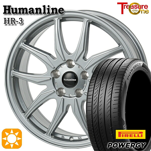 【取付対象】BP系レガシィアウトバック 215/55R17 98W XL ピレリ パワジー トレジャーワン ヒューマンライン HR3 ダークシルバー 17インチ 7.0J 5H100 サマータイヤホイールセット |トレッド新横浜師岡店
