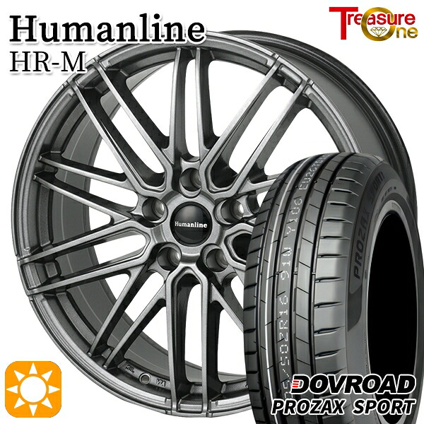 【取付対象】235/50R18 101W XL DOVROAD プロザックススポーツ トレジャーワン ヒューマンライン HRM GM 18インチ 7.5J 5H114.3 サマータイヤホイールセット |トレッド新横浜師岡店