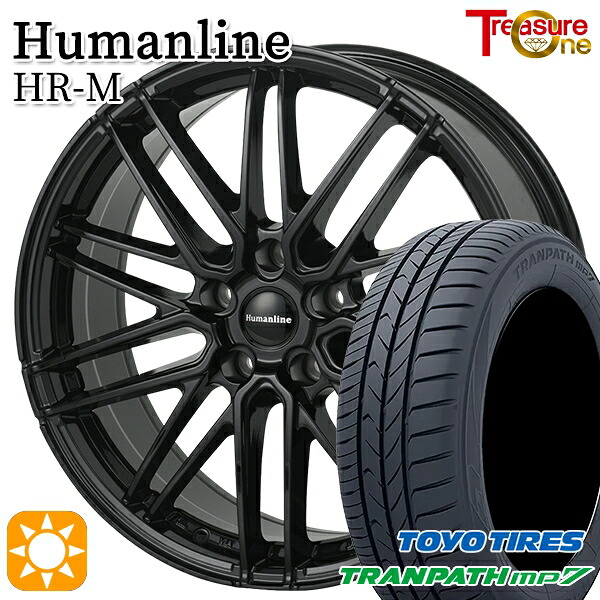 SH系フォレスター 215/60R17 96H トーヨー トランパス mp7 トレジャーワン ヒューマンライン HRM BK 17インチ 7.0J 5H100 サマータイヤホイールセット