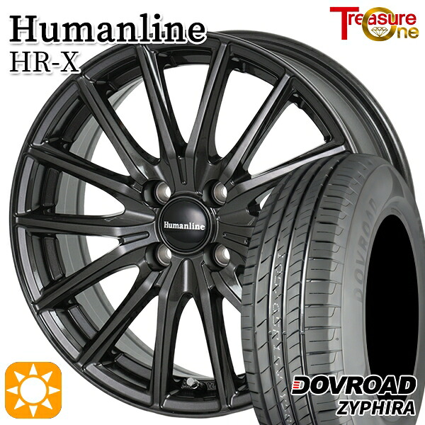 【取付対象】フィット アクア 185/60R15 84H DOVROAD ザイファイラ トレジャーワン ヒューマンライン HRX TB 15インチ 5.5J 4H100 サマータイヤホイールセット |トレッド新横浜師岡店
