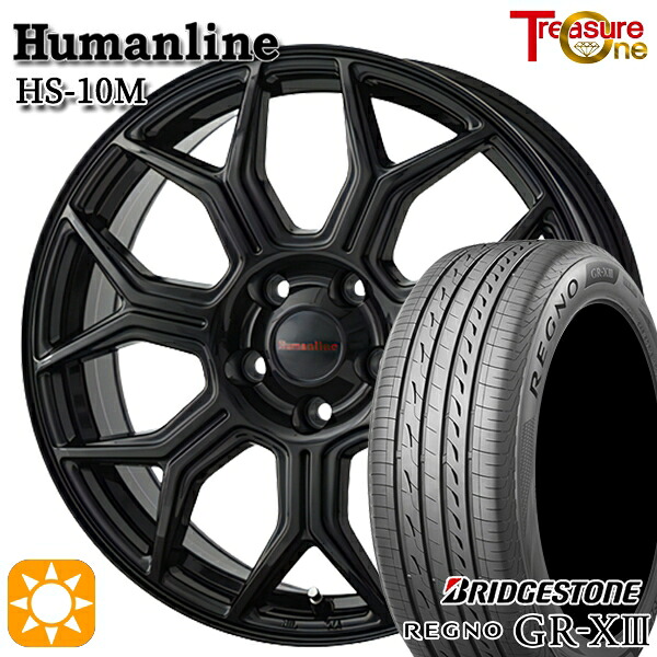 【取付対象】20/30系アルファード ヴェルファイア 235/50R18 101V XL ブリヂストン レグノ GR-X3 トレジャーワン ヒューマンライン HS10M ブラック 18インチ 7.0J 5H114.3 サマータイヤホイールセット ｜トレッド新横浜師岡店
