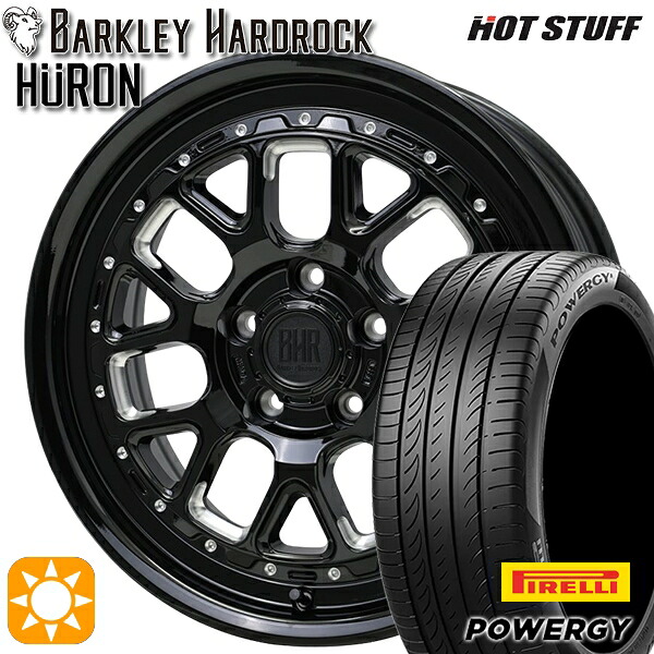【取付対象】エスティマ ヤリスクロス 215/60R16 95H ピレリ パワジー ホットスタッフ バークレイハードロック ヒューロン GM/B 16インチ 7.0J 5H114.3+38 サマータイヤホイールセット ｜トレッド新横浜師岡店